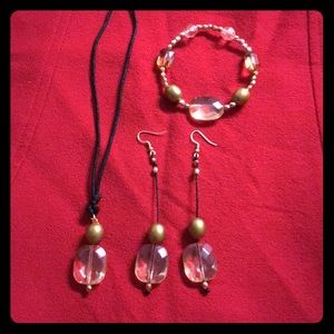 Handmade Bracelet, Necklace and Earrings Set